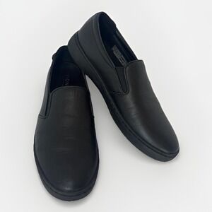 Vionic Pro Women's Leather Shoes 8.5 Black Comfort Vio Grip Slip Resistant